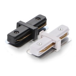 Conector en l para carril monofasico negro