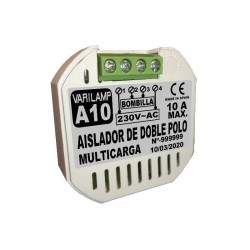 AISLADOR DE DOBLE POLO 10A