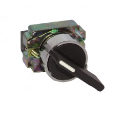 Selector metalico ø22mm maneta larga 3 posiciones c/retorno...