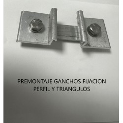 PREMONTAJE GANCHOS FIJACION PERFIL Y TRIANGULOS