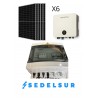 KIT SOLAR AUTOCONSUNO SALICRU MONOFÁSICOS 3KW: 6 Paneles 590W + Inversor + Monotorizacion + Cuadro cableado DC-AC + Puesta en ma