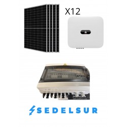 KIT SOLAR HUAWEI HÍBRIDO MONOFÁSICOS 6KW: 12 Paneles 580W +...