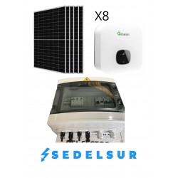 KIT SOLAR GROWATT HÍBRIDO MONOFÁSICO 4,2KW: 8 Paneles 580W +...