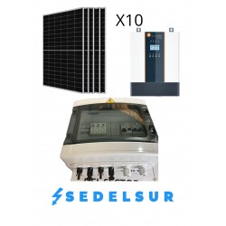 KIT SOLAR FELICITY HÍBRIDO/AISLADA MONOFÁSICO 5KW: 10 Paneles...