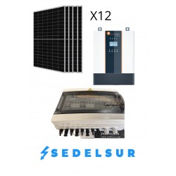 KIT SOLAR FELICITY HÍBRIDO/AISLADA MONOFÁSICO 6KW: 12 Paneles...