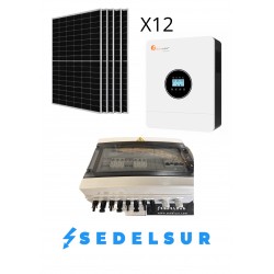 KIT SOLAR FELICITY AISLADA MONOFÁSICO 6KW: 12 Paneles 590w +...