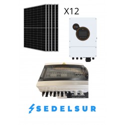 KIT SOLAR SRNE HÍBRIDO/AISLADA MONOFÁSICO 6KW: 12 Paneles...