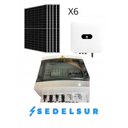 KIT SOLAR HUAWEI HÍBRIDO TRIFASICO 3KW: 6 Paneles 580W +...