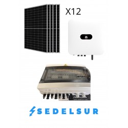 KIT SOLAR HUAWEI HÍBRIDO TRIFASICO 6KW: 12 Paneles 580W +...