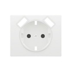 Tapa base enchufe seguridad 2 usb blanco