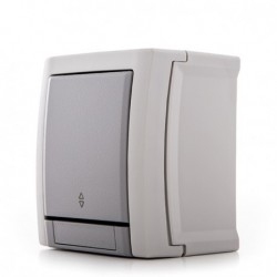 Conmutador 10a 250v ip54 gris