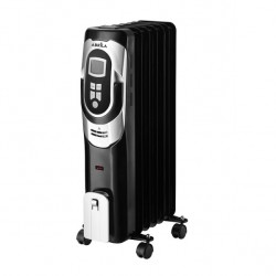 Radiador Aceite Confort 1500w 7elementos Negro/plata...