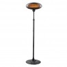 Calefactor Exterior Cuarzo Austral 2000w Negro C/pie 3elem.3pot.ip34 Orientable y giro 360º Regx50,5x50 Cm