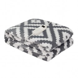 Manta Elect.bienestar Etnico Gris/blanco 120w 160x120cm 3...