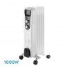 Radiador Aceite Brasilia 1000w 5elementos Blanco/negro 3potencias Antivuelco Termostato Reg.seguridad Asa 59,5x25,5x24cm