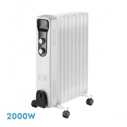 Radiador Aceite Brasilia 2000w 9elementos Blanco/negro...