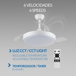 Ventilador de techo led herben 68w