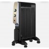 Radiador De Mica Abrigo 1500w 3elem Negro/oro 2potencias Antivuelco,luz Indicadora Termost.regulable 61,5x47x26,5cm
