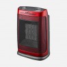 Termoventilador Ceramico PTC Fogon 1500w Rojo 2potencias 3funciones Termost.regulable Seguridad Antivuelco 29x19x14,5cm