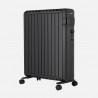 Radiador Aceite Polonia 2500w Negro Aletas Cerradas 11elementos 3potencias Antivuelco Protec.segurid.63,5x52,5x24,5cm