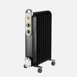 Radiador Aceite Amarantus 2000w 9elementos Negro/beis...