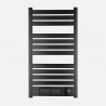 Toallero Elect.c/calefactor Ceramico Velez Negro 2000w Ptc 2modos Remoto,temporizador24h, Indicador Temperatura 102x55,5x3,8cm