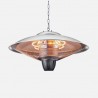 Calefactor Exterior Colgante Koel 2000w Plata 2potencias Ip34 100x60x60 Cm