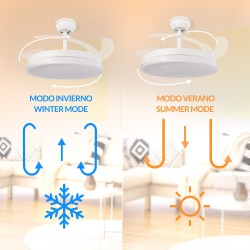 Ventilador de techo led blanco Olga 66W