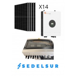 KIT SOLAR FELICITY HÍBRIDO/AISLADA MONOFÁSICO 8KW: 14 Paneles...