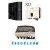 KIT SOLAR SALICRU HÍBRIDO/AISLADA TRIFASICO 12KW: 21 Paneles 590w + Inversor + Monotorizacion + Cuadro cableado DC-AC + Puesta e