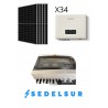 KIT SOLAR SALICRU HÍBRIDO/AISLADA TRIFASICO 20KW: 34 Paneles 590w + Inversor + Monotorizacion + Cuadro cableado DC-AC + Puesta e