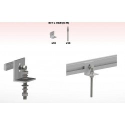 ÁNGULO L + VARILLA M10 PARA ESTRUCTURA COPLANAR 6 MODULOS