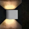 Aplique de pared led white cube 6w ip54 3000k