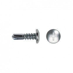 Tornillo punta broca cabeza ancha agrp ø 4,8x16 acero cincado