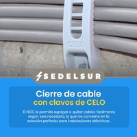 ¡Presentamos el nuevo cierre de cable con clavos (NCC) para instalaciones planas y que ahorran espacio! 🚀

Diseñado en tres tamaños, para capacidades de sujeción de hasta 4, 8 y 16 cables individuales (basado en un Ø8 mm), el NCC le permite agregar o quitar cables fácilmente según sea necesario, lo que los convierte en la solución perfecta para instalaciones eléctricas.

Las ventajas clave incluyen:
⏱️ Ahorre tiempo: el NCC reduce el tiempo de instalación al clavarlo rápidamente en un solo paso.
📈 Diseño Plano: Organiza y ten una distribución precisa de los cables al mismo tiempo que maximizas tu espacio de trabajo
🔧 Instalaciones inteligentes: agregue o retire cables fácilmente simplemente empujándolos debajo del ala
⚙️ Diseño abierto: sus ventanas permiten sujetar cables adicionalmente con bridas
🤝🏻 Compatibilidad versátil: se adapta a diámetros de cable de 6 a 10 mm

Mejora tus instalaciones eléctricas con nuestro nuevo NCC💪

#CELOfixings #SmallThingsMatter #InstalacionesEléctricas