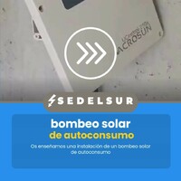 ¿sabes qué es el bombeo solar? 

consiste en una bomba hidráulica alimentada de manera directa por paneles fotovoltaicos, en lugar de ser alimentada mediante electricidad convencional o combustible. 

Nuestra venta es exclusiva para profesionales 

☎️954 013 475
✉️info@sedelsur.com
🌐www.sedelsur.com
📍C/ Ebro, 2, 41567 Herrera, Sevilla)

#electricidad #electronica #profesionales #vehiculoelectrico #sevilla #instaladores #reformas
#electricity #andalucia #calidad #cocheelectrico #energia #españa #movilidad #green #cargaelectrica #seville #equipo #moto #fotovoltaica #ceroemisiones #ahorroenergetico