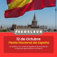 ¡Feliz Día de la Hispanidad! 🇪🇸 

En Sedelsur, nos sentimos orgullosos de ser parte de un país que sigue brillando con fuerza. Hoy celebramos nuestra historia, cultura y unidad. Sigamos construyendo un futuro lleno de energía positiva para todos. 
¡Juntos, iluminamos el camino! 💡✨ 

#DíaDeLaHispanidad #Sedelsur #EnergíaQueConecta #OrgulloEspañol